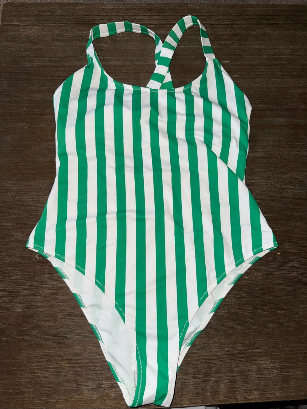 Forever 21 strip green one piece